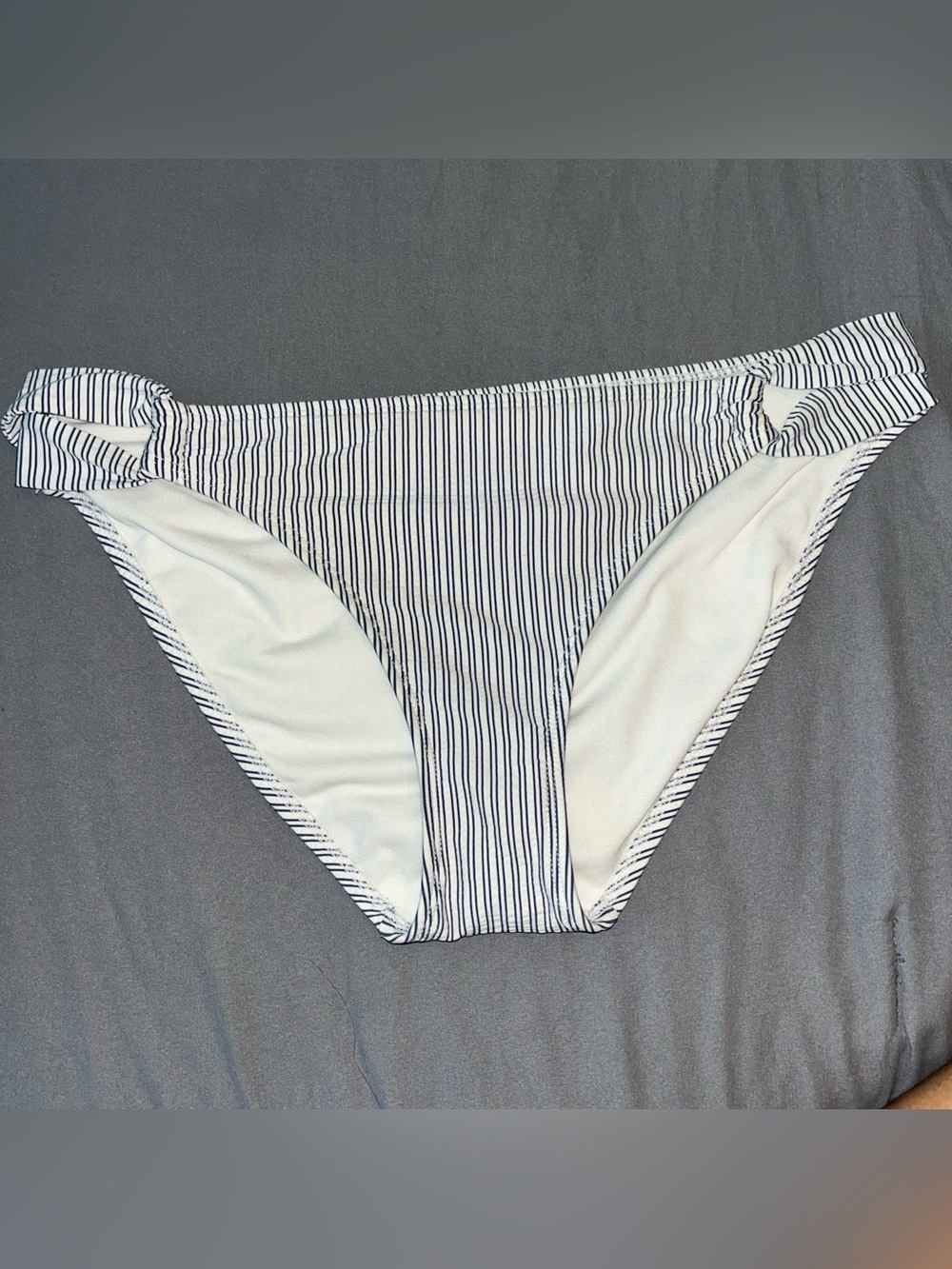 Xhilaration White and Navy Pinstripe Bikini Bottom